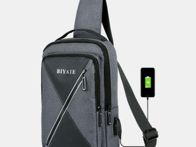 Hommes USB charge multi-poches poitrine sac …