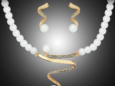 Ensemble de bijoux de perles élégantes …
