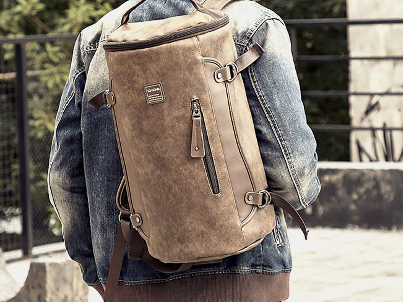 Hommes Vintage Grande Capacité Sac à …