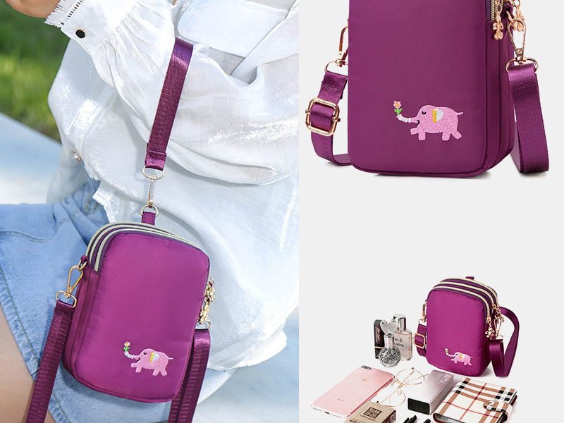 Femmes Mini Éléphant Motif Multifonctionnel Sac …