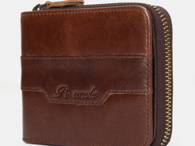 Hommes en cuir véritable Vintage RFID …