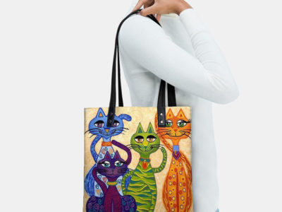 Femmes quatre beaux chats imprimer sac …