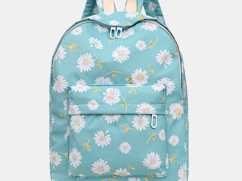 Femmes Nylon Daisy Casual Campus Backpack …