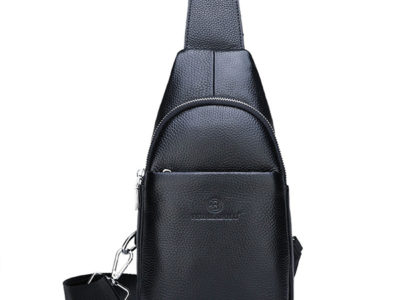 Sac à bandoulière en cuir véritable pour homme