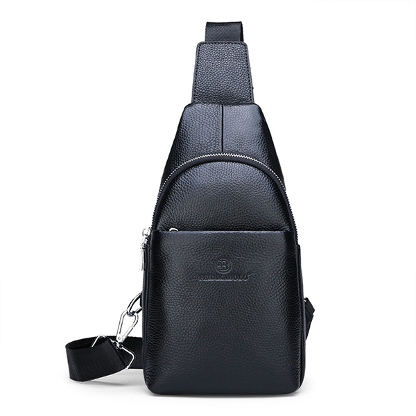 Sac à bandoulière en cuir véritable pour homme