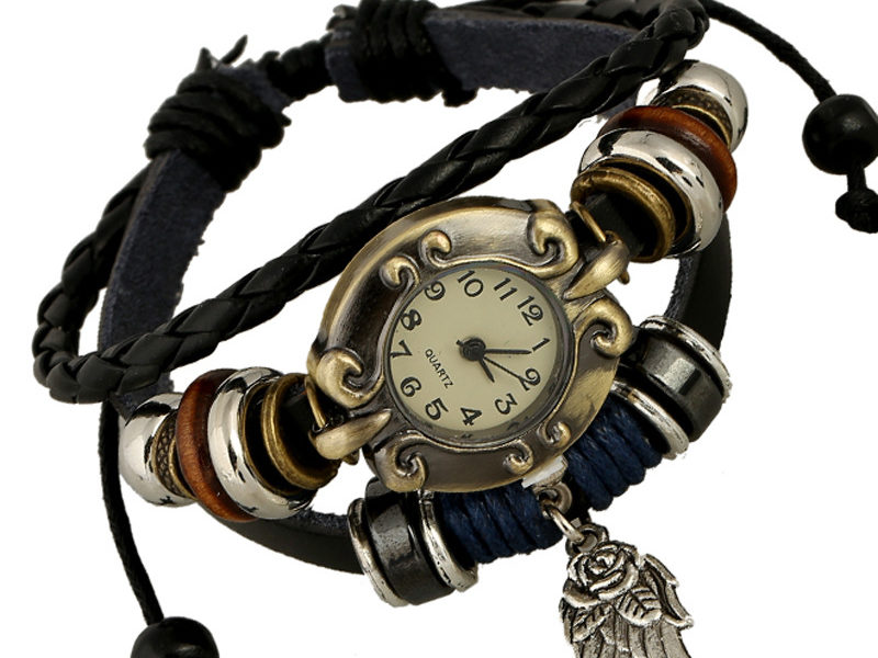 Bracelet en cuir de vachette vintage …