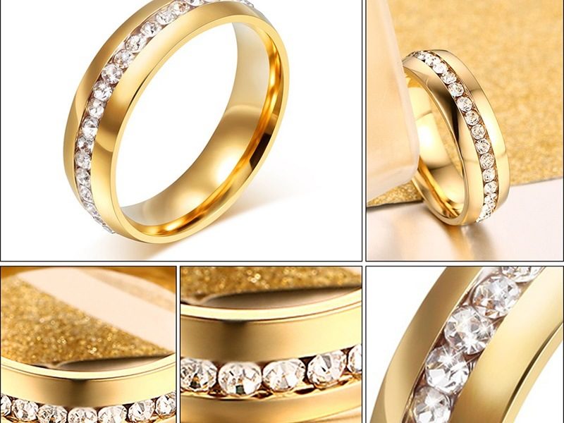 Bague à diamants avec un bâton …
