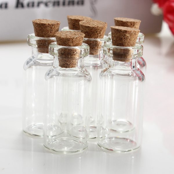 2pcs mini- bouteilles claires un message …