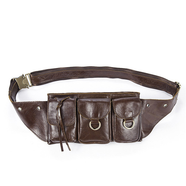 Sac fourre-tout en cuir véritable vintage pour homme