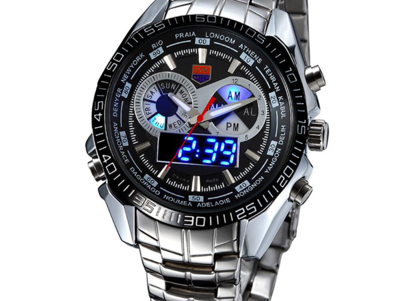 TVG 468 Hommes Luxe Acier Bande Date Affichage Lumineux Mode Sport …