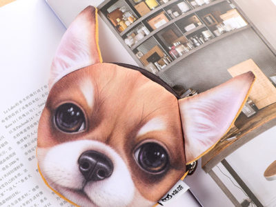 Dessin animé Cute Dog Coin Bag Porte-cartes en peluche …