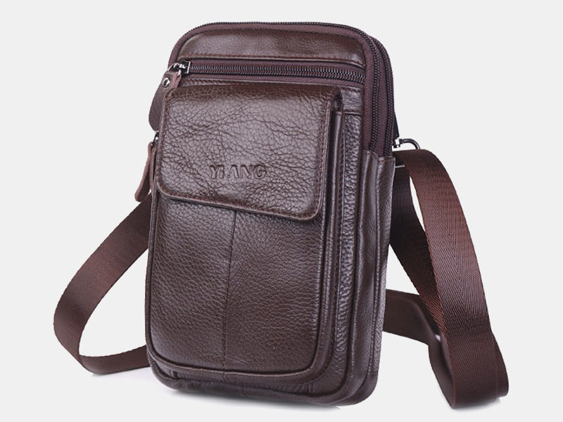 Hommes en cuir véritable sac de …