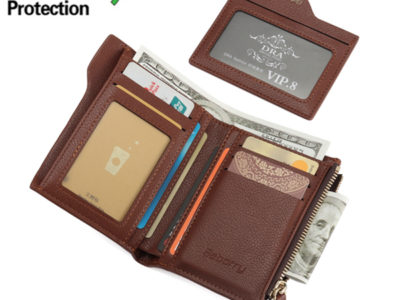 Homme RFID Portefeuille de Bolocage Sécurisée 6 Fentes pour Cartes Courte …