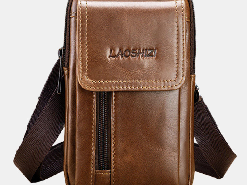 Hommes en cuir véritable grande capacité …