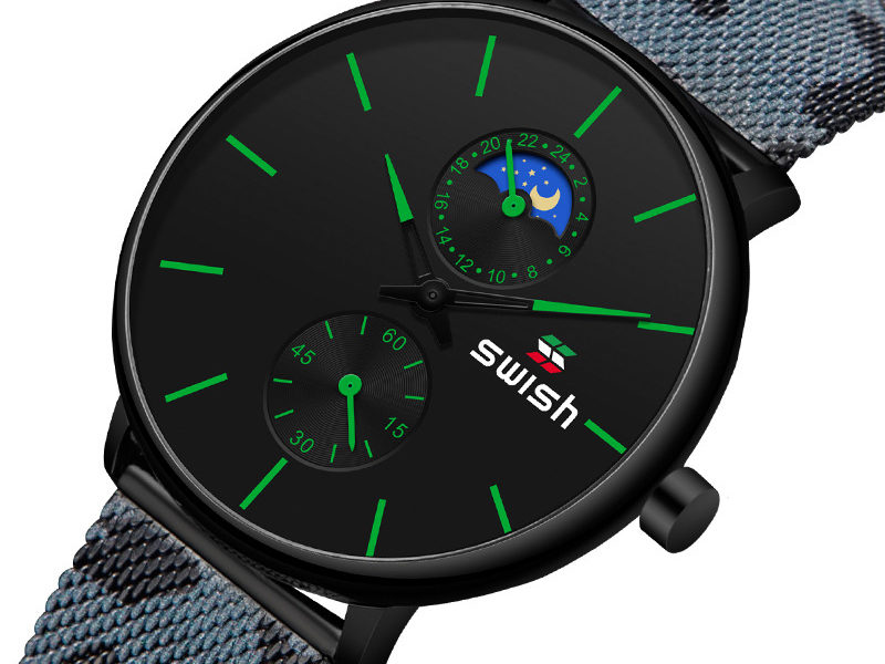 SWISH 0096 Casual Men Watch 3ATM …
