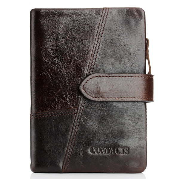 Portefeuille en cuir véritable Vintage Standstone …