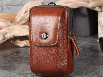 Hommes en cuir véritable rétro affaires …