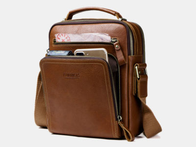 Sac à bandoulière en cuir véritable …