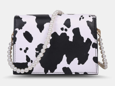 Femmes PU cuir vaches motif perles …