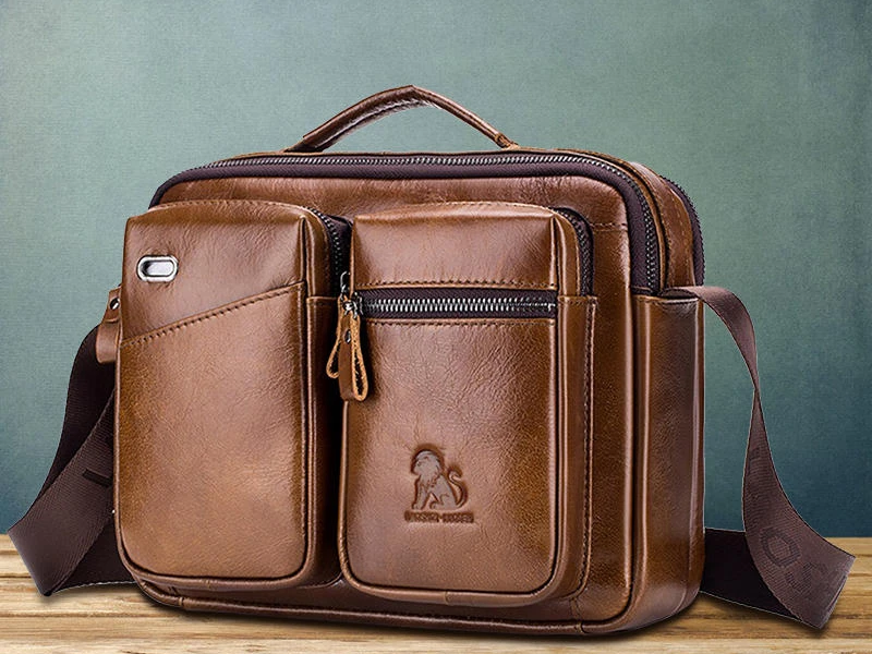 Sac à bandoulière en cuir véritable …