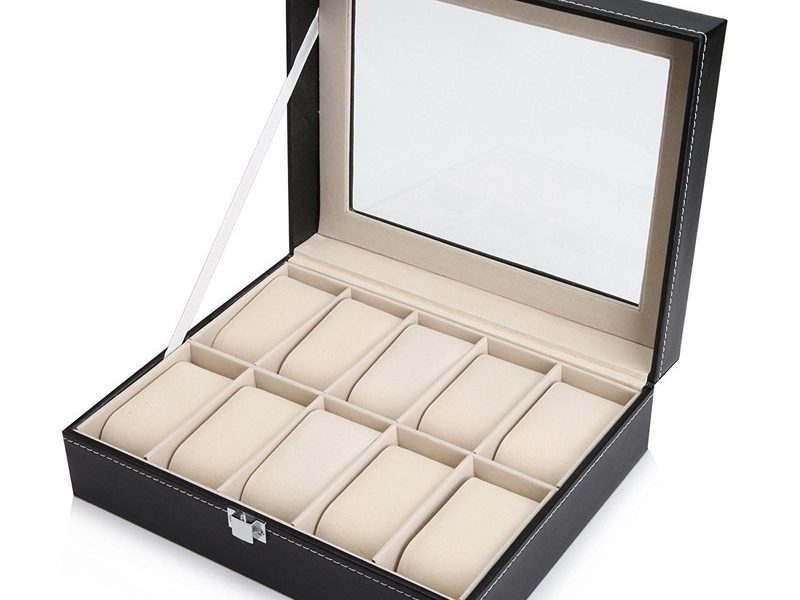 Pratique 2/3/6/12 Lattice Watch Box Black …