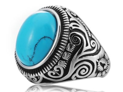 REZEX Vintage Motif Bleu Noir Turquoise …