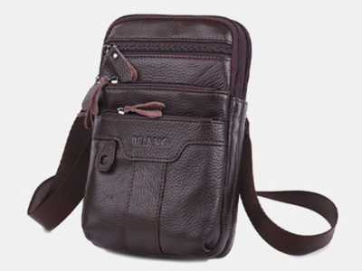 Hommes en cuir véritable petit sac …