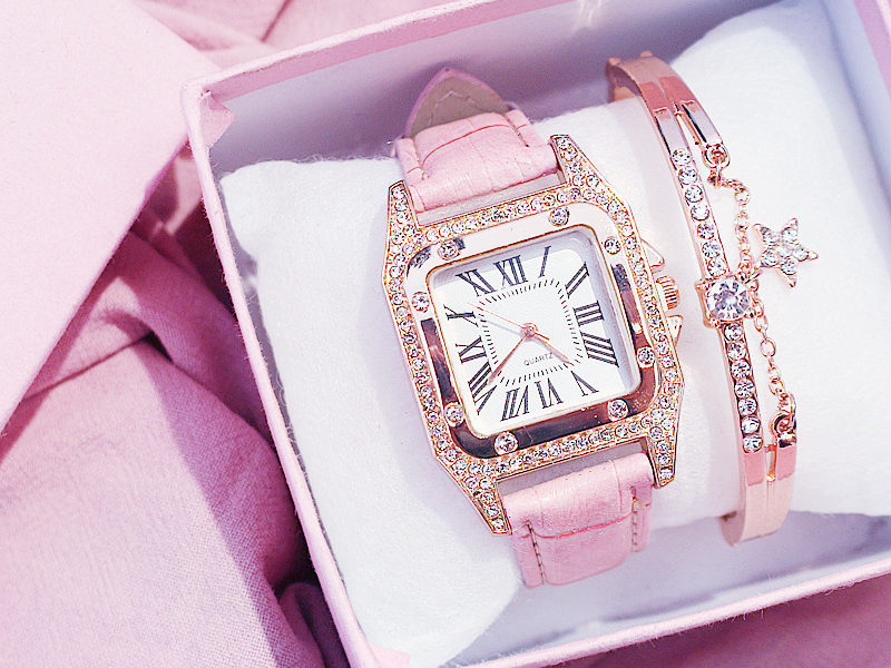 2 pièces / ensemble femmes montre-bracelet …