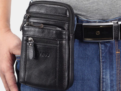 Sac de taille en cuir véritable …