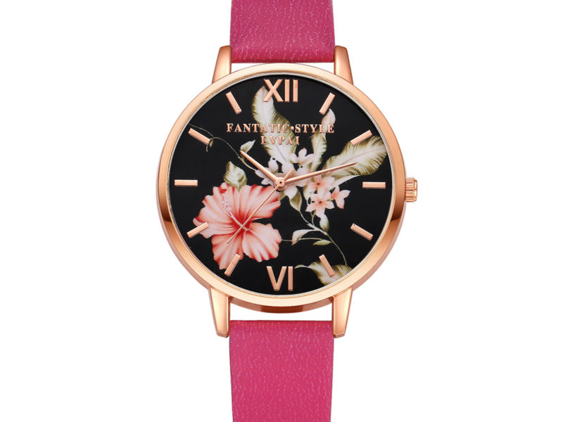 LVPAI Mode Fleur Motif PU Bracelet …