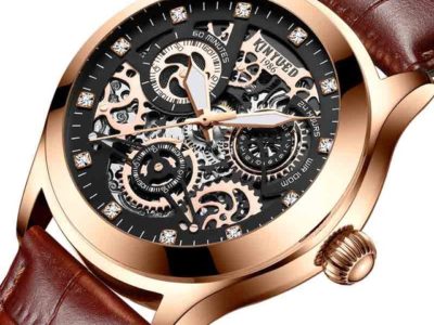 KINYUED JYD-J062 Véritable Cuir Bande Montre …