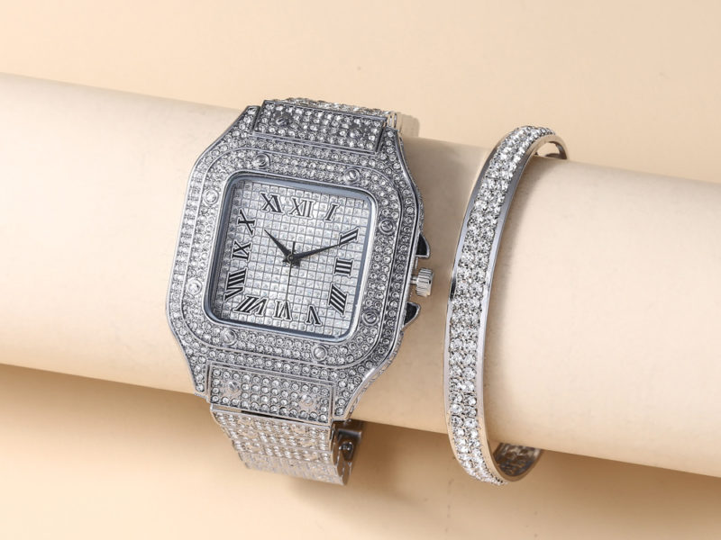 Fashion Alloy Business 2 PCS Square …