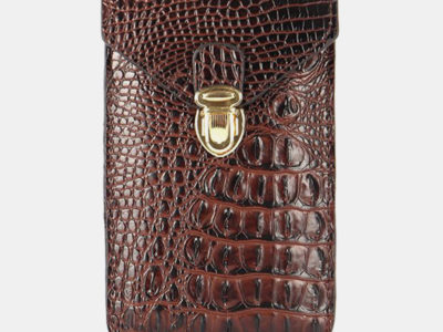 Hommes PU cuir crocodile motif multifonctionnel …
