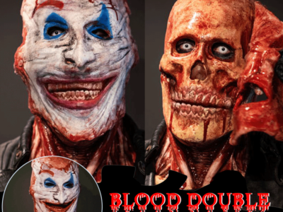 Halloween Double couche Ripped Mask Bloody …