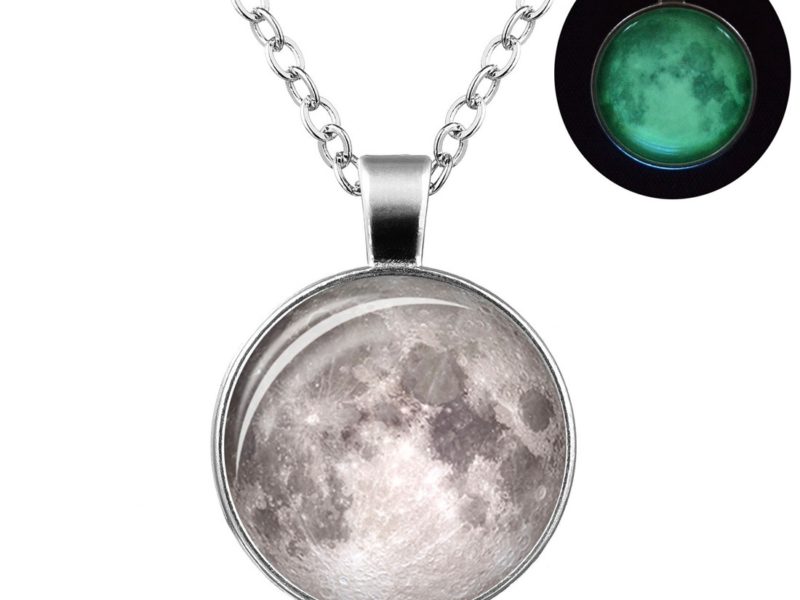 Collier rétro lumineux lune collier sliver …