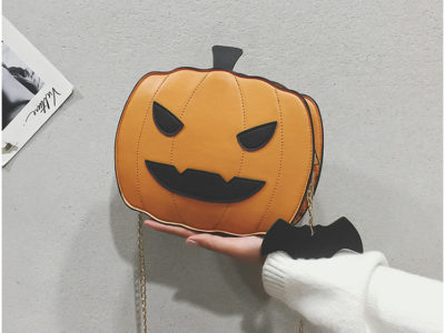 Femmes Patchwork Chains Halloween Pumpkin Bag …