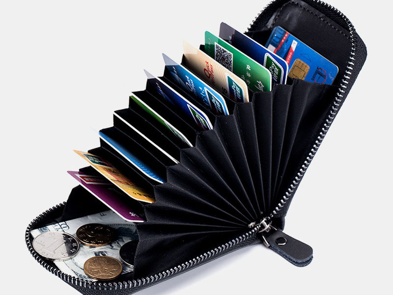 Unisexe Cuir Véritable RFID Blocage Organe …