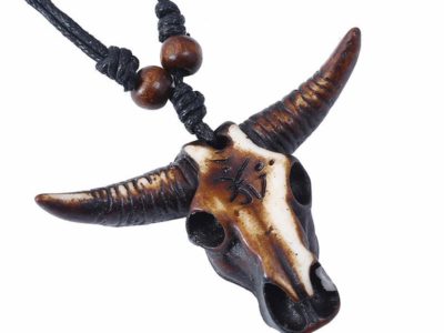 Vintage Ox Head Head Skull Collier …