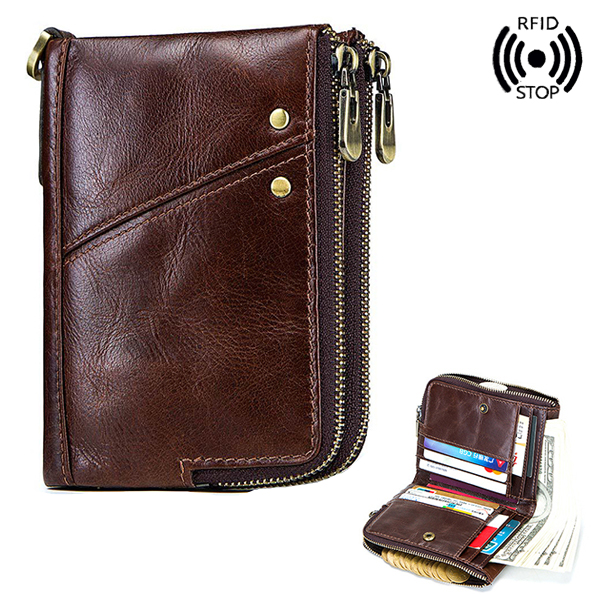 Homme RFID Portefeuille Antimagnétique Vintage en …