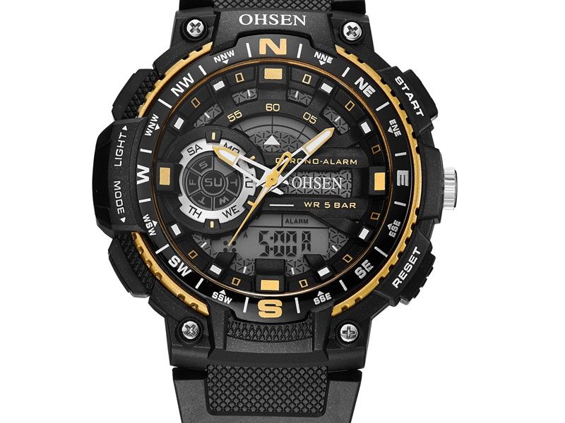 OHSEN AD1705 montre numérique multifonction LED d'affichage à cristaux liquides montre …