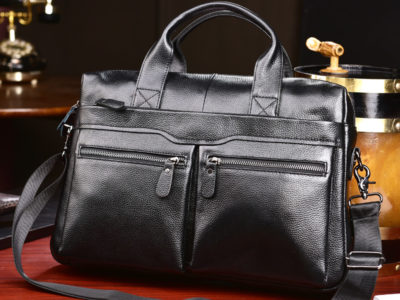 Hommes en cuir véritable Business Multi-carry …