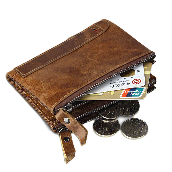 RFID Portefeuille en cuir véritable anti-magnétique Porte-cartes Vintage 7 Porte-monnaie …