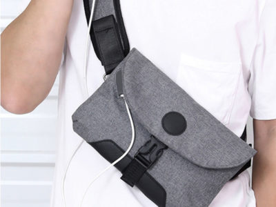 Hommes USB charge couleur unie décontracté …