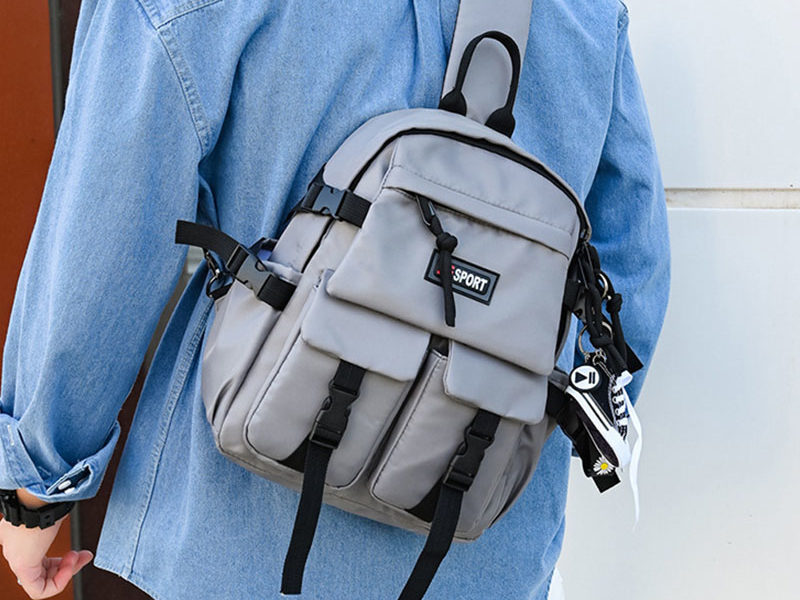 Sac de poitrine imperméable multi-poches pour …