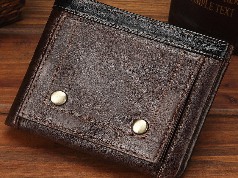 Portefeuille de porte-cartes pliable en cuir …