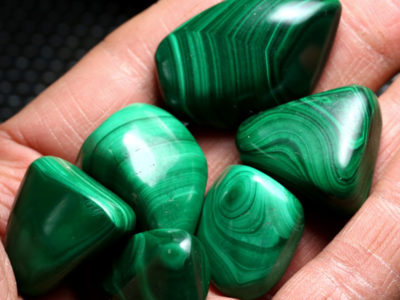 6pcs Vert Malachite Healing Tumbled pierre …