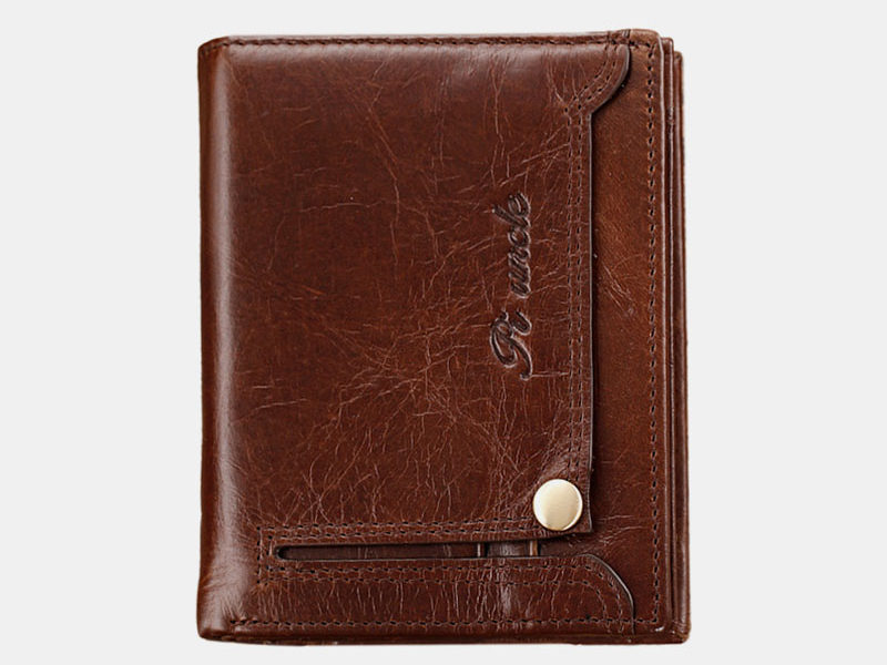 Hommes RFID Blocage en cuir véritable …