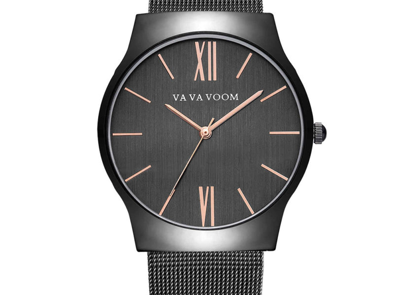 VA VA VOOM 8001 Hommes Affaires Quartz Montre en acier inoxydable …