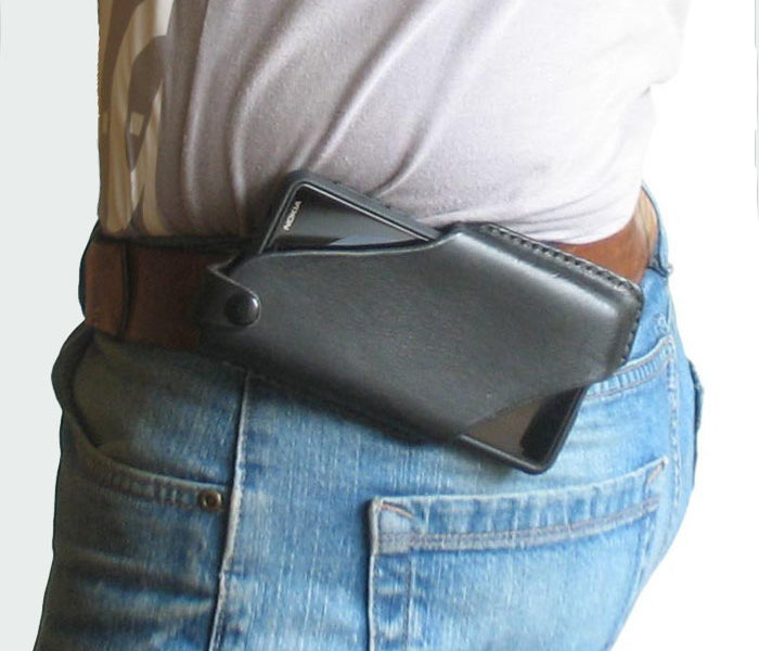 Hommes en cuir véritable 4.7 pouces …