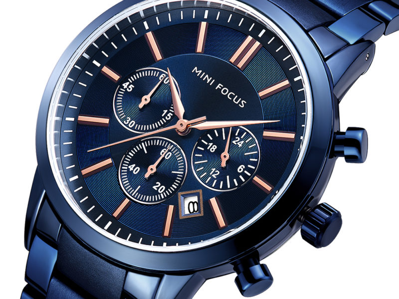 MINI FOCUS MF0188G Montre de Quartz Montre de poignet en acier …